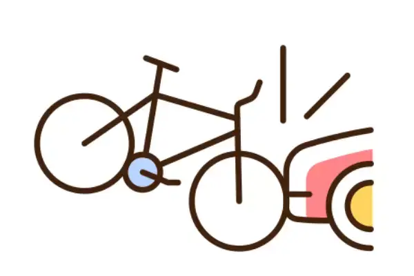 Illustration d'un accident de vélo