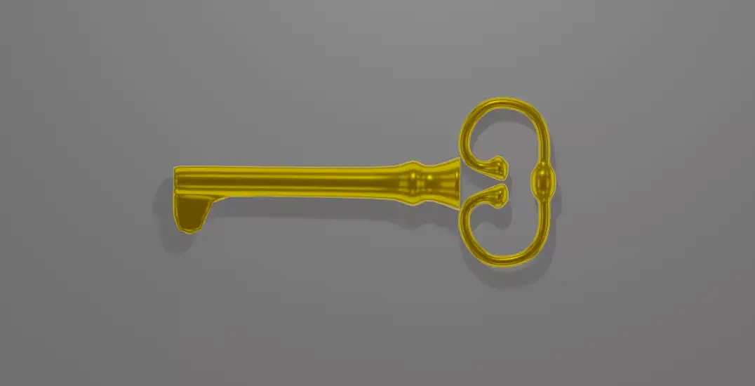 Clé modélisée en 3D